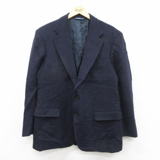 古着 ラルフローレン 長袖 ブランド テーラード ジャケット メンズ 90年代 90s キャメルヘア USA製 濃紺 spe 26jan09