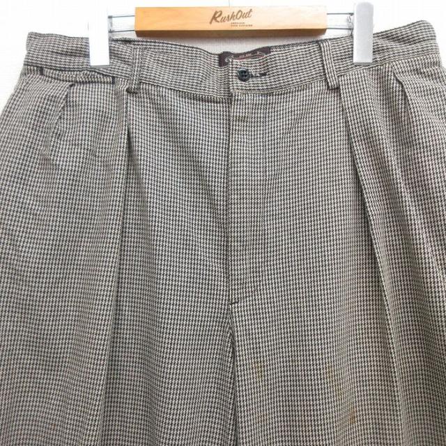 古着 ラルフローレン ダブルアールエル ブランド パンツ メンズ 90年代 90s 三ツ星タグ 千鳥格子 コットン USA製 黒他 spe 26jan14_1