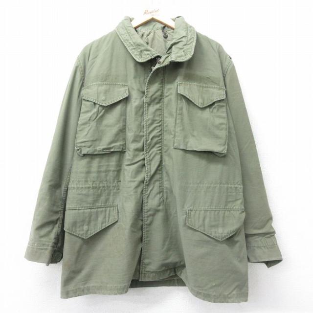 古着 長袖 ビンテージ ミリタリー フィールド ジャケット メンズ 60年代 60s M-65 セカンドタイプ ロング丈 緑系 spe 26jan15