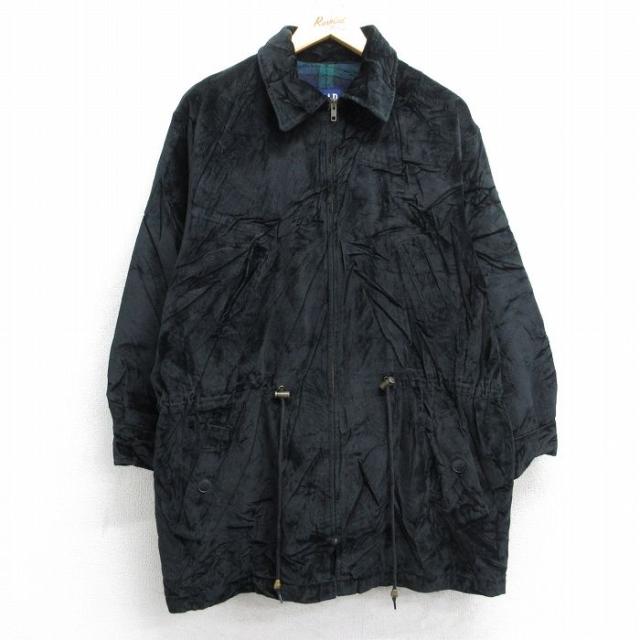古着 隔たり GAP 長袖 上衣 レディース 90日付け 90s 途轍も無い大きさ 綿織物 黒 内部キルティング spe 26jan16
