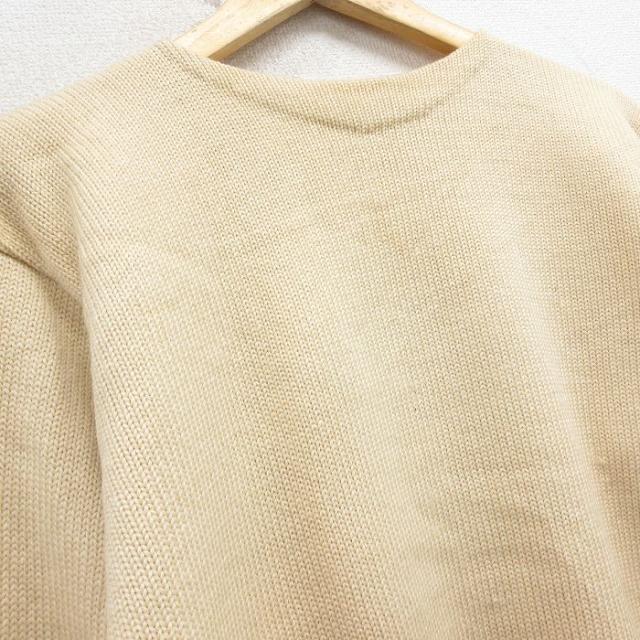 古着 ウィルソン 長袖 ビンテージ セーター メンズ 60年代 60s クルーネック ベージュ spe 26feb02