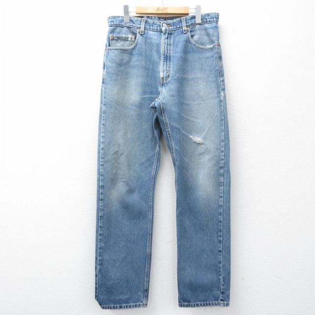 古着 ジーンズ Levis リーバイス 505 メンズ 00年代 00s ヒゲ コットン 紺 デニム spe 26feb05