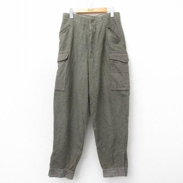古着 ビンテージ ミリタリー カーゴ パンツ メンズ 40年代 40s スウェーデン軍 M-39 ウール グレー 霜降り spe 26feb04