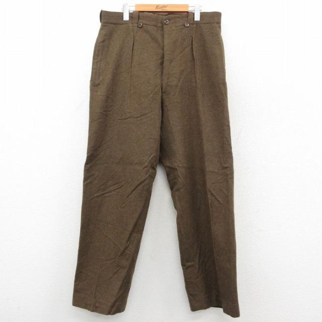 古着 ビンテージ ミリタリー パンツ メンズ 60年代 60s フランス軍 M-52 ウール 茶系 spe 26feb07