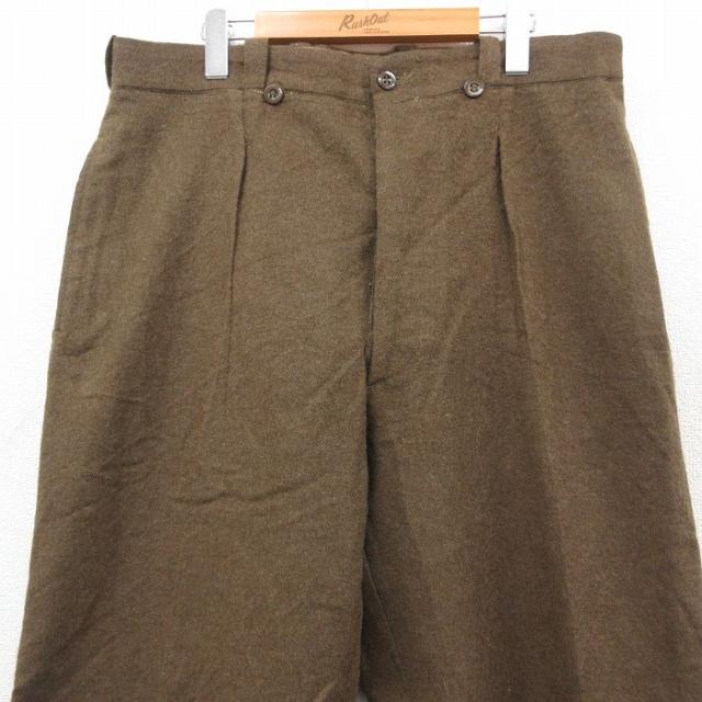 古着 ビンテージ ミリタリー パンツ メンズ 60年代 60s フランス軍 M-52 ウール 茶系 spe 26feb07_1