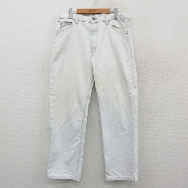 古着 ジーンズ Levis リーバイス 505 メンズ 90年代 90s コットン USA製 白 デニム 26feb17