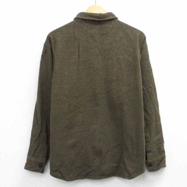古着 エルエルビーン 長袖 ウール シャツ メンズ 80年代 80s 濃緑他 チェック spe 26feb25_2