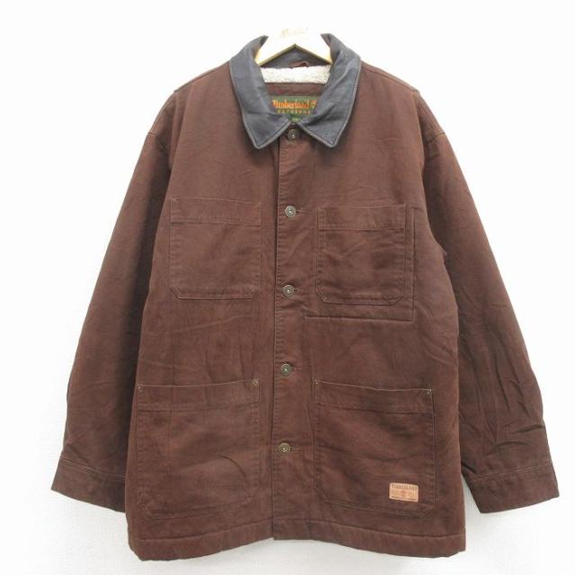 古着 ティンバーランド 長袖 カバーオール メンズ 00年代 00s ダック地 大きいサイズ ロング丈 コットン 茶系他 内側ボア spe 26mar03