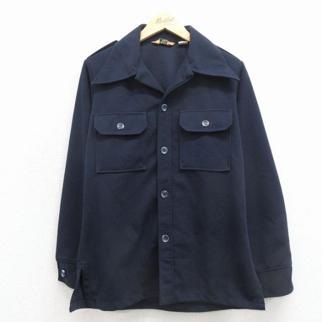 古着 リーバイス Levis パナテラ 長袖 シャツ ジャケット メンズ 70年代 70s 紺 spe 26mar11