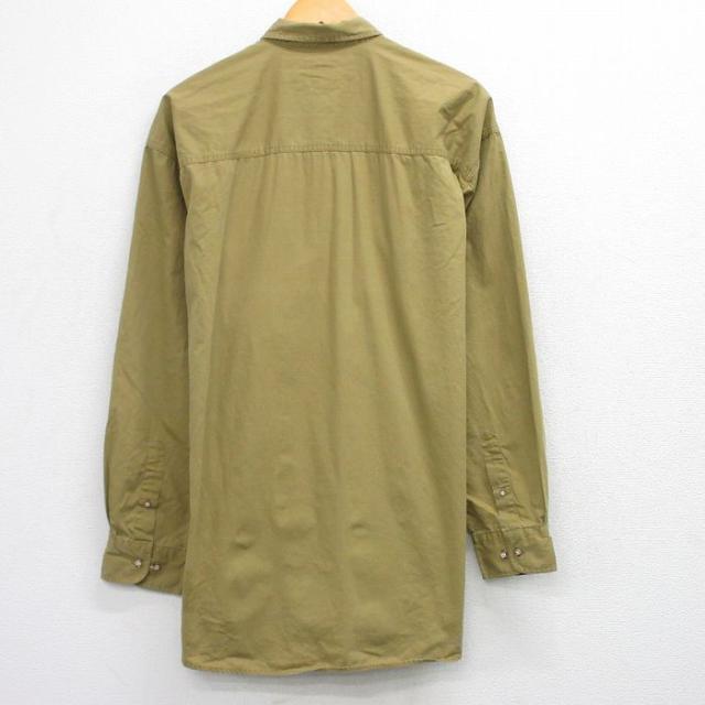 古着 ギャップ GAP 長袖 ブランド シャツ メンズ 90年代 90s 大きいサイズ ロング丈 コットン ボタンダウン 茶系 spe 26mar18_1