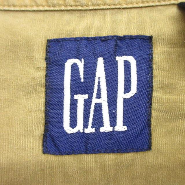 古着 ギャップ GAP 長袖 ブランド シャツ メンズ 90年代 90s 大きいサイズ ロング丈 コットン ボタンダウン 茶系 spe 26mar18_2