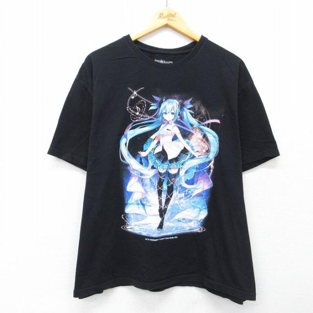 古着 半袖 Tシャツ メンズ 初音ミク コットン クルーネック 黒 spe 26mar18 6,329円