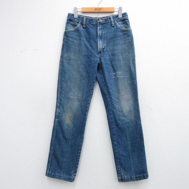 古着 ラスラー ジーンズ メンズ 80年代 80s ヒゲ USA製 紺 デニム spe 26mar23