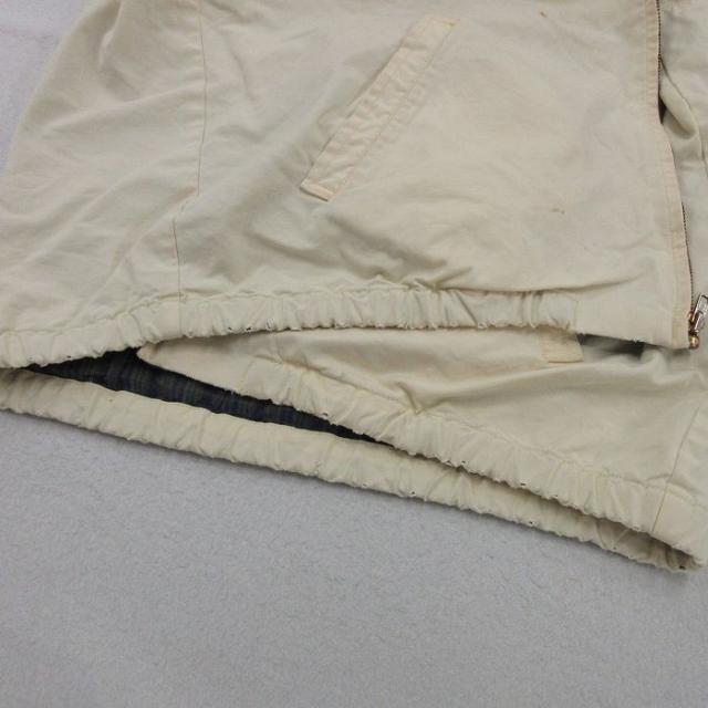 古着 ラルフローレン 長袖 ブランド ジャケット スイングトップ メンズ 90年代 90s ワンポイントロゴ ボロ 大きいサイズ コットン 薄ベージュ 内側フランネル 26apr07_8