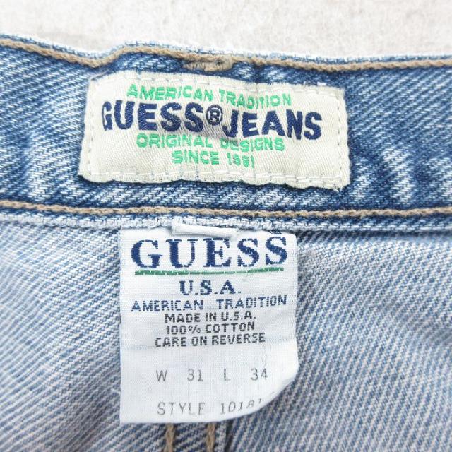 古着 ゲス GUESS ブランド ジーンズ メンズ 90年代 90s コットン USA製 タロン 薄紺 デニム spe 26apr07_5