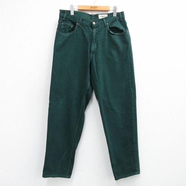 古着 エディーバウアー ジーンズ メンズ 90年代 90s コットン USA製 緑 デニム spe 26may08