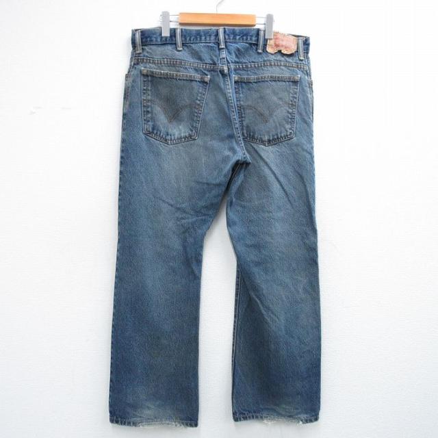 古着 ジーンズ Levis リーバイス 517 メンズ フレア ブーツカット ヒゲ 紺 デニム 26may11_2