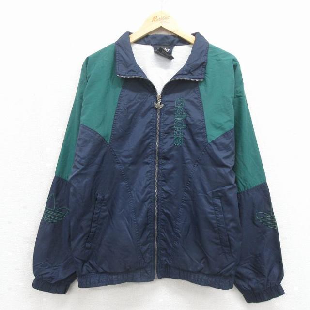 古着 アディダス adidas 長袖 ナイロン ジャケット メンズ 90年代 90s リーフトレフォイル ネイビー spe 26may23 7,912円