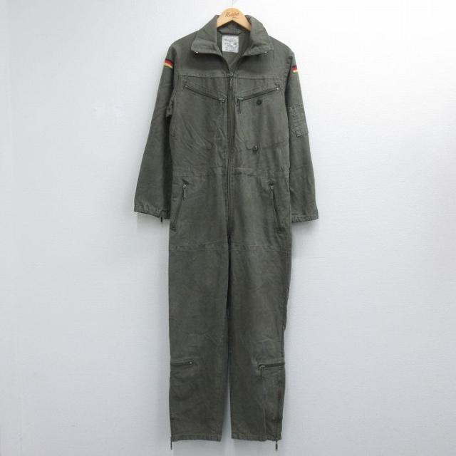 古着 長袖 ミリタリー ツナギ メンズ 70年代 70s ドイツ軍 カーキ 26jul06 6,944円