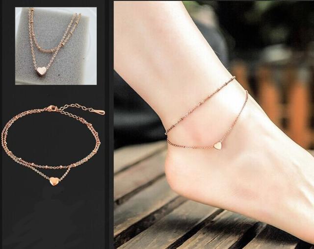 アンクレット ゴールド ハート レイヤー チェーン 2連 ビーズ きらきら 夏 ビーチ レイヤー 海 アクセサリーの通販はau Pay マーケット ちゅらネット にふぇーでーびる