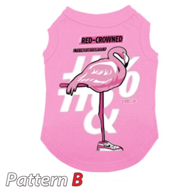 犬 服 犬服 夏用 クール ドッグウェア フラミンゴ プリント かわいい インスタ映え おしゃれ 小型犬 中型犬 大型犬 Dt0073の通販はau Pay マーケット Mowmow