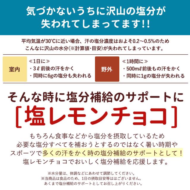 チョコ チョコレート 塩レモンチョコ 100g 溶けない チョコレート レモン 塩 塩分補給 耐熱 チョコ 塩飴 熱中症 チョコ スイーツ グの通販はau Pay マーケット ぼくの玉手箱屋ー