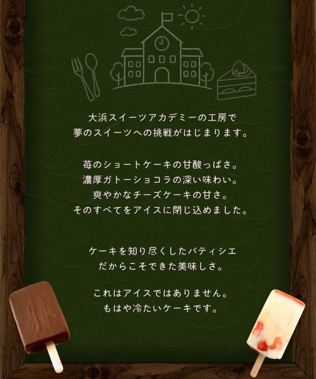 アイス アイスバー 「かじるケーキ体験 アイスを超えた、まるで冷たい