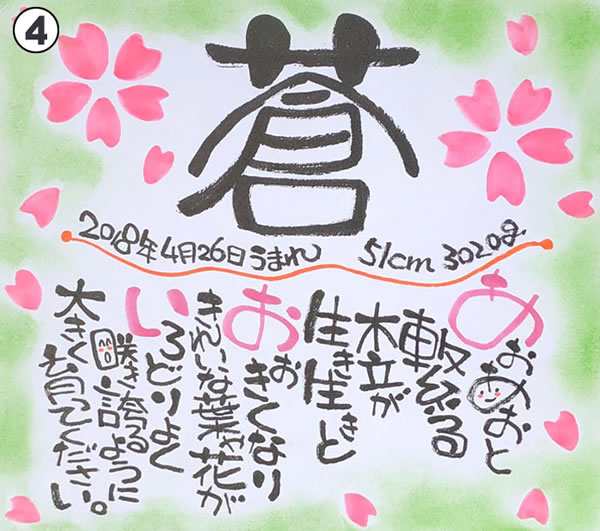 今、あの人に…世界に一つのネームポエム（ネームイン 名前詩