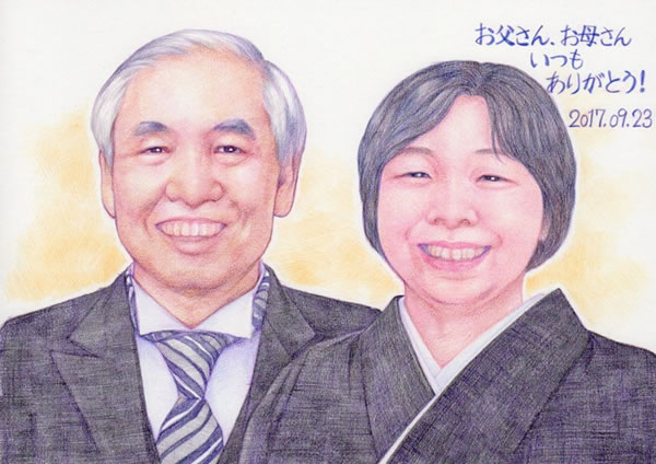 ウェルカムボード 似顔絵 ウェディング ブライダル 両親 プレゼント 結婚式 贈答品 贈答用 サンクスボード 和 写真 玄関 記念品 ウェディングボード プレゼント 写実絵画_2