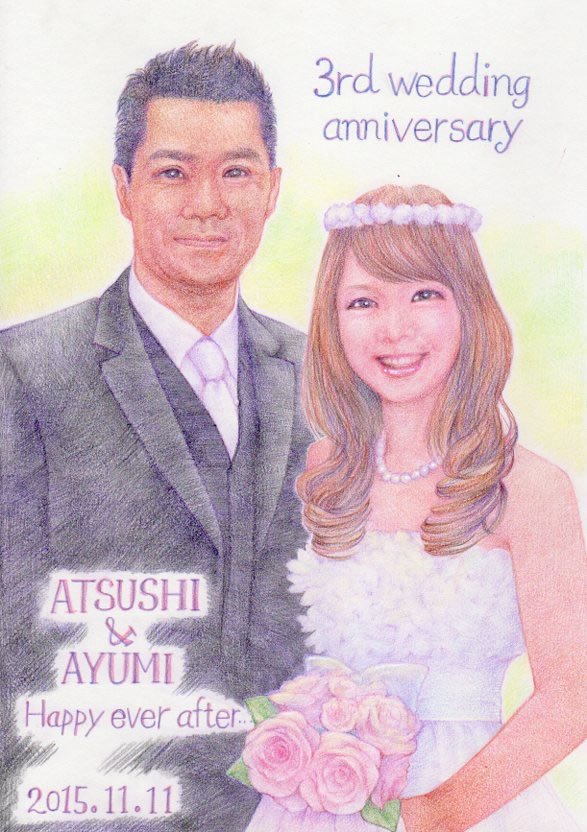 ウェルカムボード 似顔絵 ウェディング ブライダル 両親 プレゼント 結婚式 贈答品 贈答用 サンクスボード 和 写真 玄関 記念品 ウェディングボード プレゼント 写実絵画_7