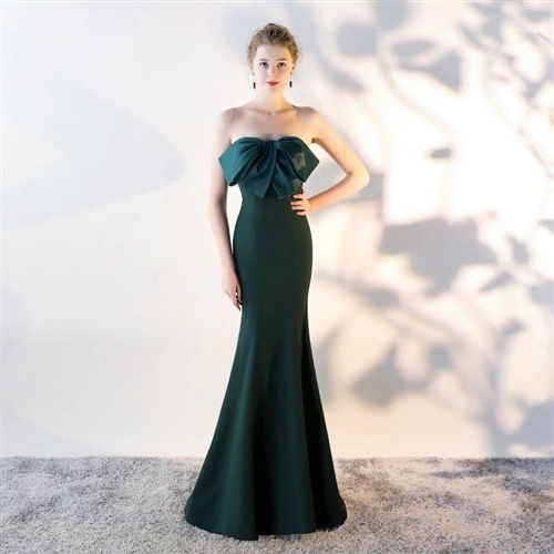 ワンランク上の超美シルエット キュートな胸元リボンデザインストレッチフレアーロングドレスlonger Longstre Longfureの通販はau Pay マーケット D M L ダンス ストリートファッション