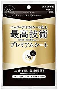 (ケース販売)エージデオ24 プレミアムデオドラントシャワーシート(無香性)　10 10枚 x 36個 医薬部外品｜au PAY マーケット