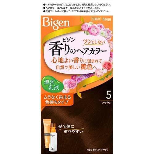 ビゲン 香りのヘアカラー 乳液 ５ ブラウン × 10個セットの通販は