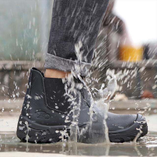 ワークブーツ メンズ 安全靴 作業ブーツ ワーキング 牛革 本革 撥水