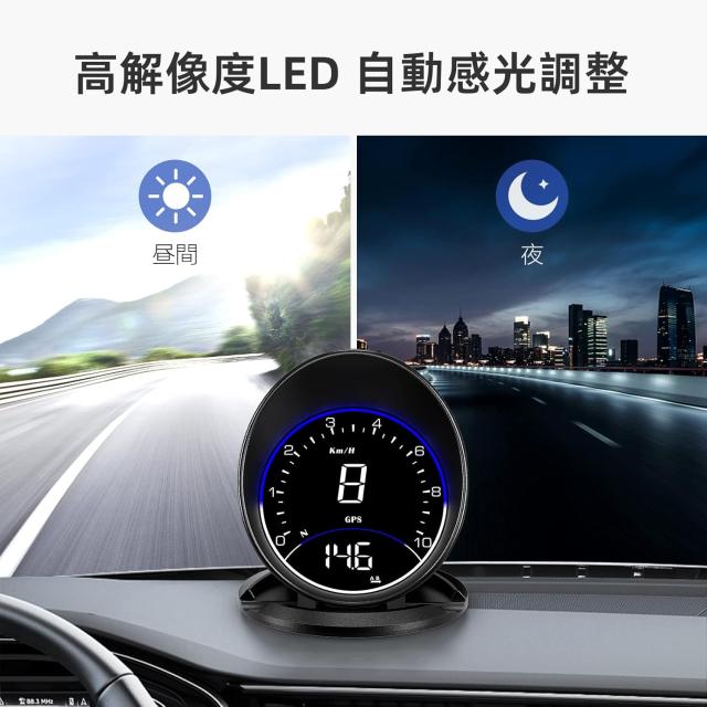 スピードメーター 車 マルチメーター ヘッドアップ ディスプレイ タコメーター スピード リマインダー GPS 速度計 多機能ディスプレイ ACR-221_5