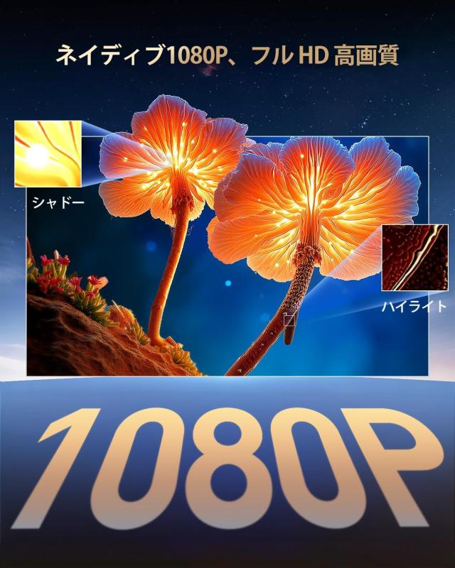 プロジェクター 小型 モバイルプロジェクター 自動台形補正 電動 