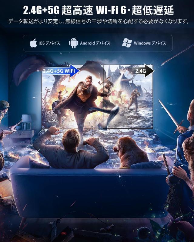 プロジェクター 家庭用 30000LM Bluetoothリモコン Android TV12.0搭載 