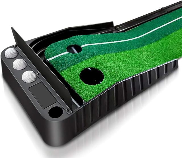 ゴルフ パターマット パター練習用マット ボール止め パッティングマット スイング練習 自動返球 人工芝 パター技術向上 折り畳み 収納しやすい ASP-068