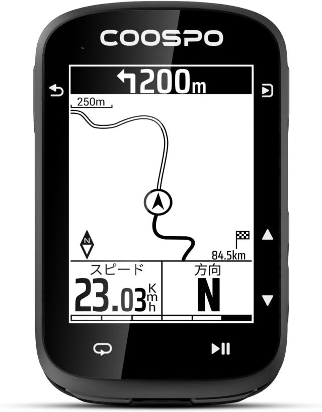 サイクルコンピュータ サイコン Bluetooth5.0 GPS搭載 ナビゲーション 自転車 ナビ スピードメーター 速度計 ASP-072