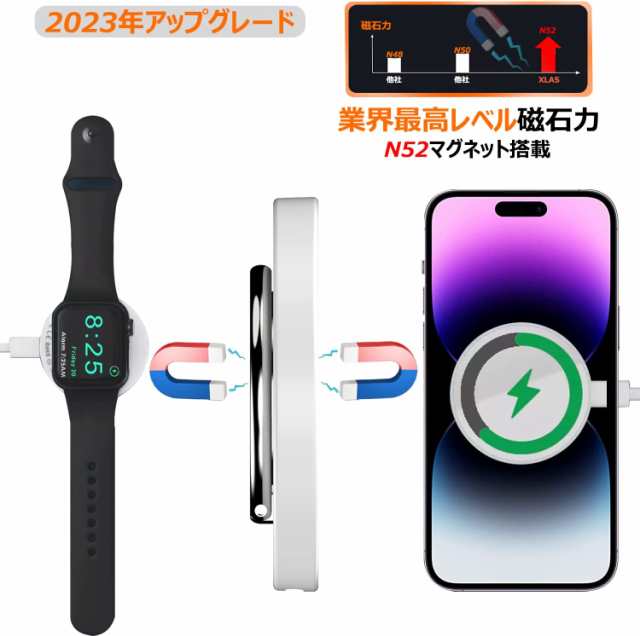 3in1 ワイヤレス充電器 Magsafe対応 AirPods Apple Watch充電器