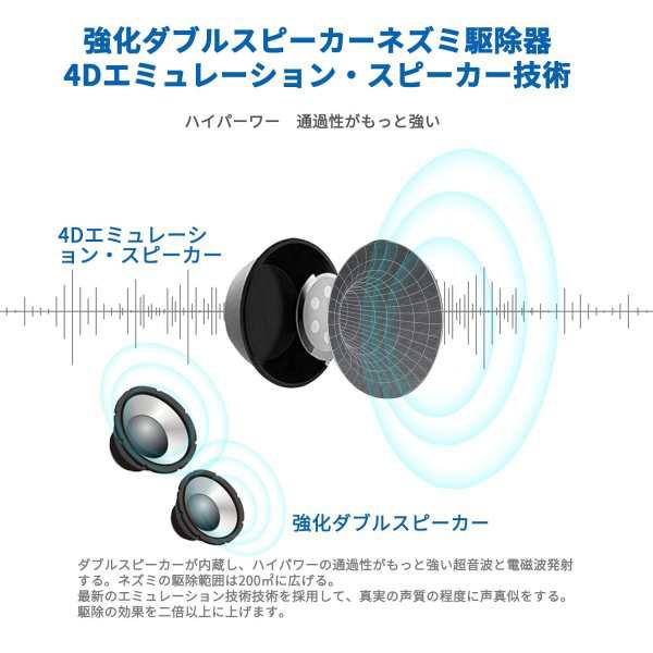 送料無料 ホワイト ネズミ駆除 超音波 ネズミ撃退器 最強力タイプの電磁波 6種類の超音波 生物波 Pse認証済 日本語取説 Ask 070aの通販はau Pay マーケット Groove Au Pay マーケット店