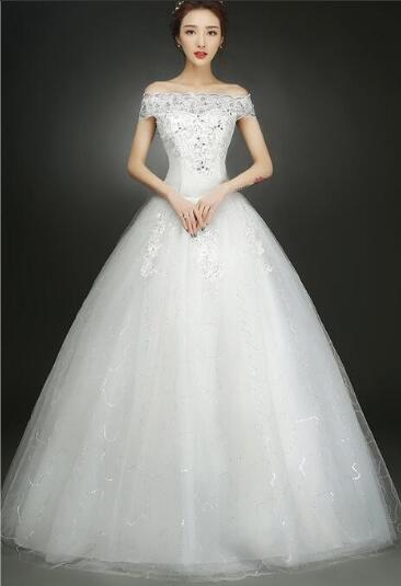 フォーマルパーティードレス オフショル豪華なウェディングドレスａライン エンパイア結婚式ベルラインドレス白赤パニエ付きの通販はau Pay マーケット Aqui Te Amo