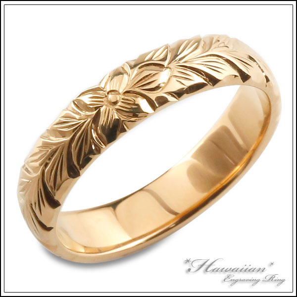 メンズ ハワイアンジュエリー ハワイアン リング ピンクゴールド シンプル k18 スの通販は 83,600円