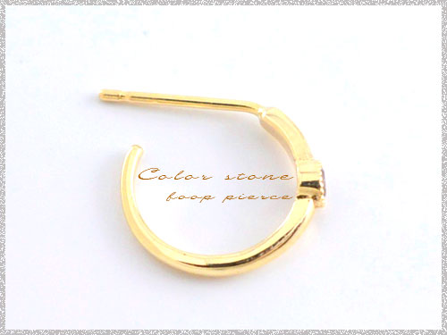 トルマリン ピンクトルマリン ピアス レディース ゴールド k10 フープピアス イエローゴールド の通販は