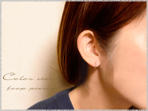 トルマリン ピンクトルマリン ピアス レディース ゴールド k10 フープピアス イエローゴールド の通販は