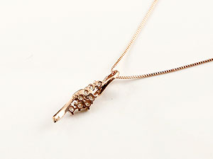 ダイヤモンド ネックレス k10 ゴールド ピンクゴールド k10 ダイヤ ペンダント 10k の通販は