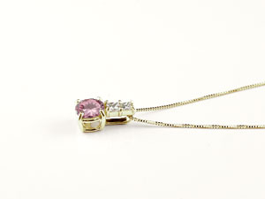 ピンクトルマリン ネックレス ダイヤ 記念日 ダイヤ ネックレス K10 イエローゴーの通販は ピンクトルマリン ネックレス ダイヤ 記念日 ダイヤ ネックレス K10 イエローゴーの通販は