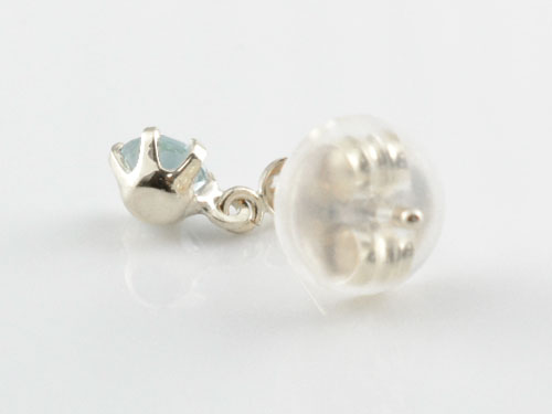 アクアマリン ピアス プラチナ レディース スタッドピアス ブラ 揺れる プラチナ900  一粒 ジュの通販は