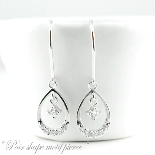 ダイヤモンド ピアス レディース プラチナ  ダイヤ つゆ フックピアス プラチナ900の通販は