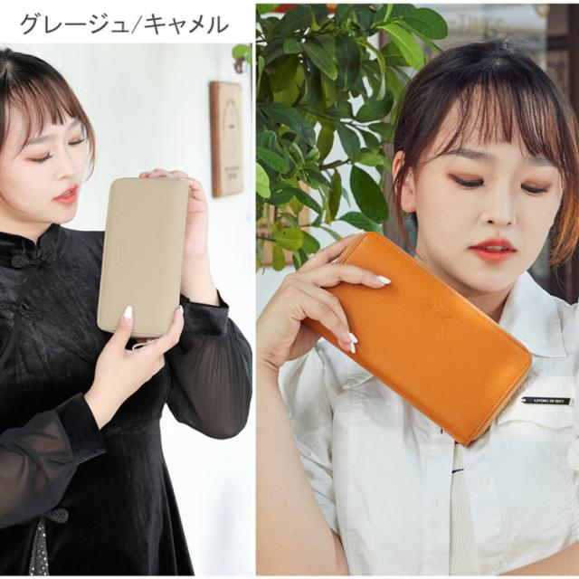 長財布 レディース 本革 大容量 スキミング防止 ギャルソン 財布 牛革 レザー メンズ財布 ラウンドファスナー じゃばら 縦型 カード収納 BOX型 小銭入れ 実用的 おしゃれ シンプル ギフト プレゼント 送料無料の通販は - 本革財布CHAMESH ハメシュ